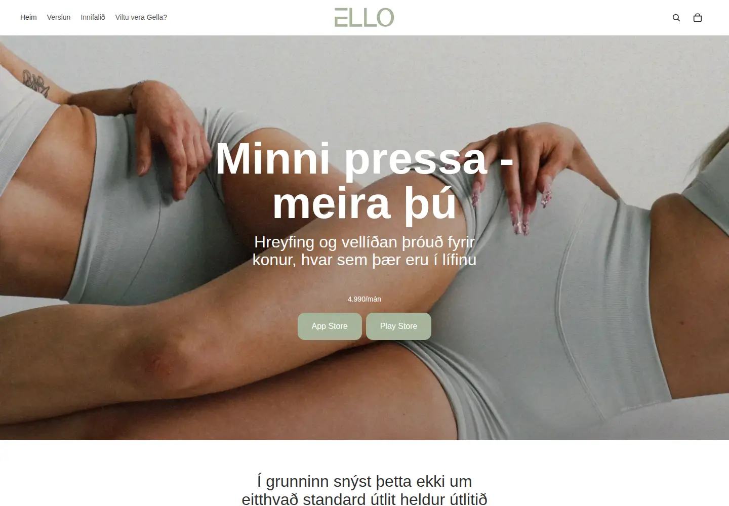 Captured homepage of ello.is in the current scan