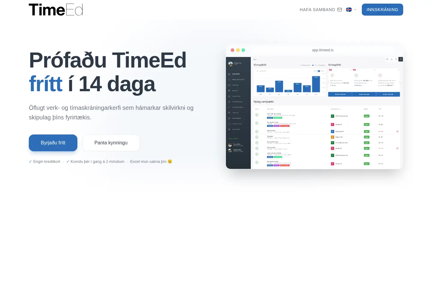 Screenshot of timeed.is