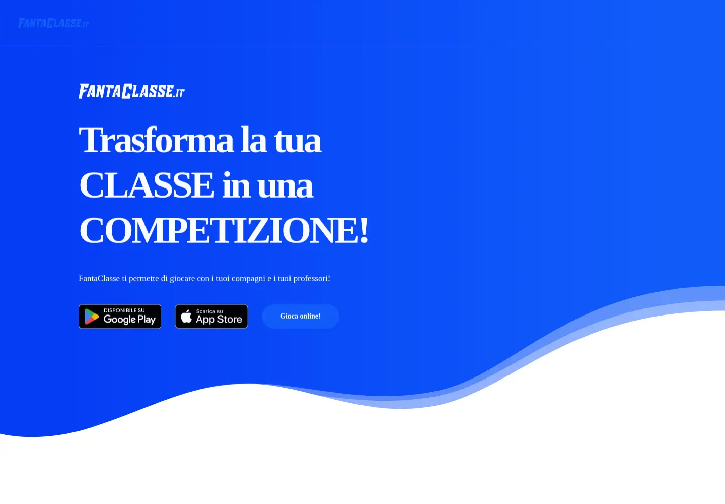 Captured homepage of fantaclasse.it in the current scan