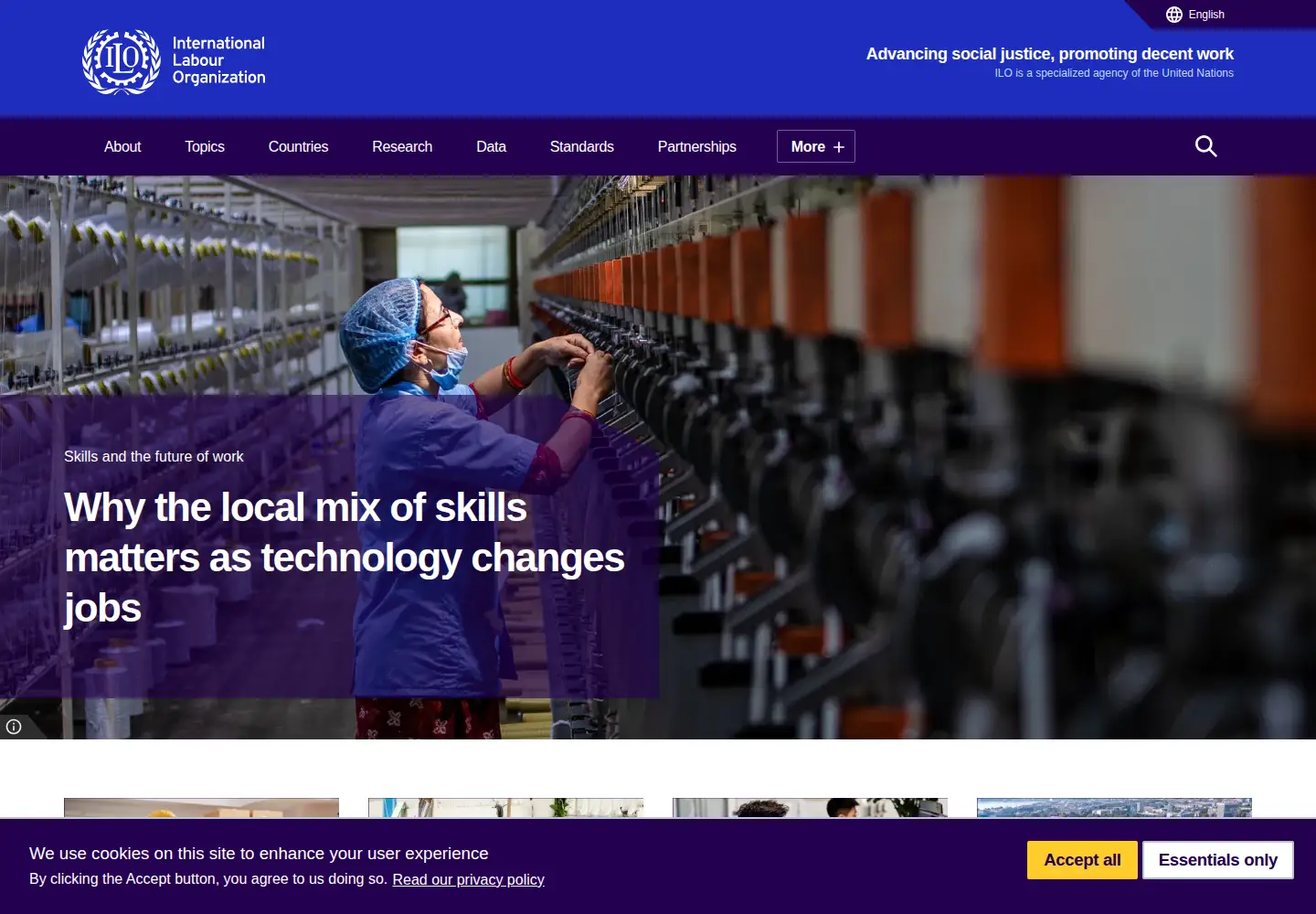 Screenshot of ilo.org