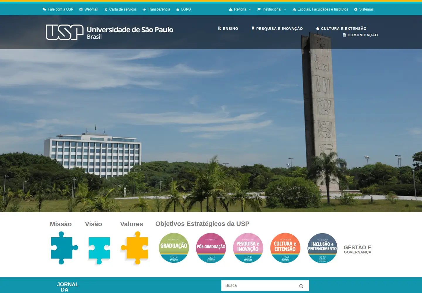 Screenshot of usp.br