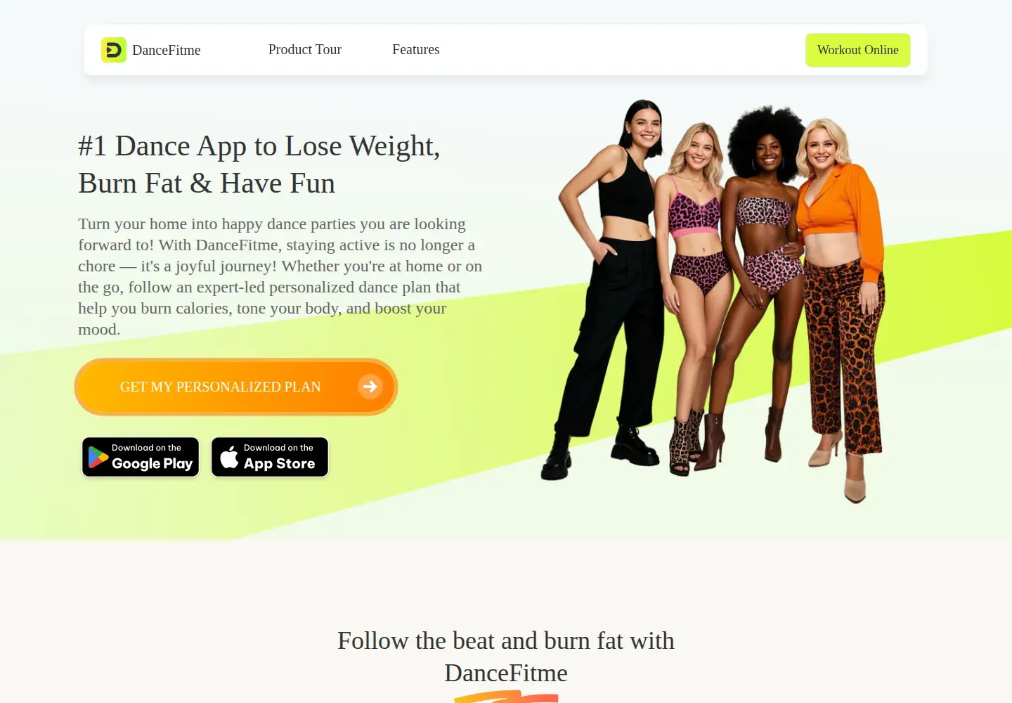 Screenshot of dancefit.me