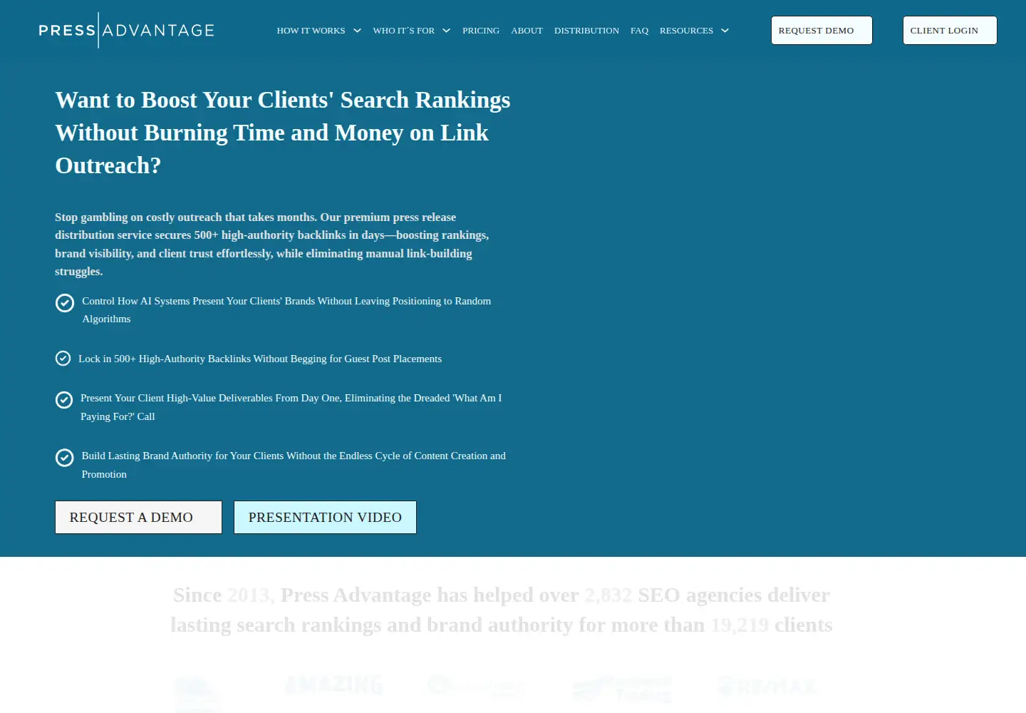 Screenshot of pressadvantage.com