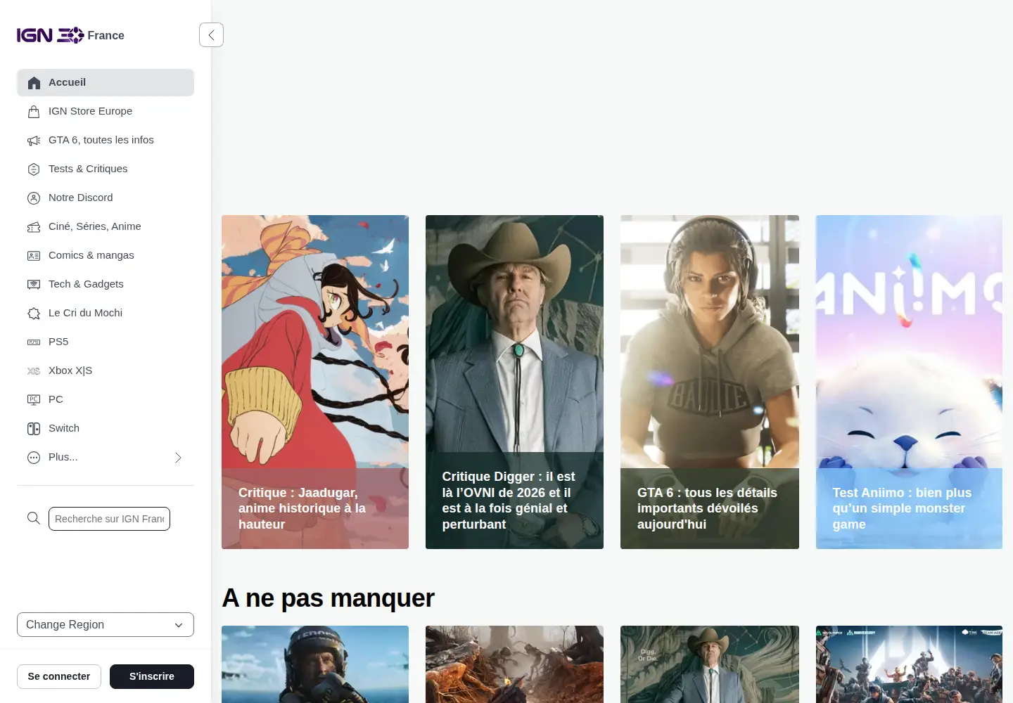 Screenshot of ign.com