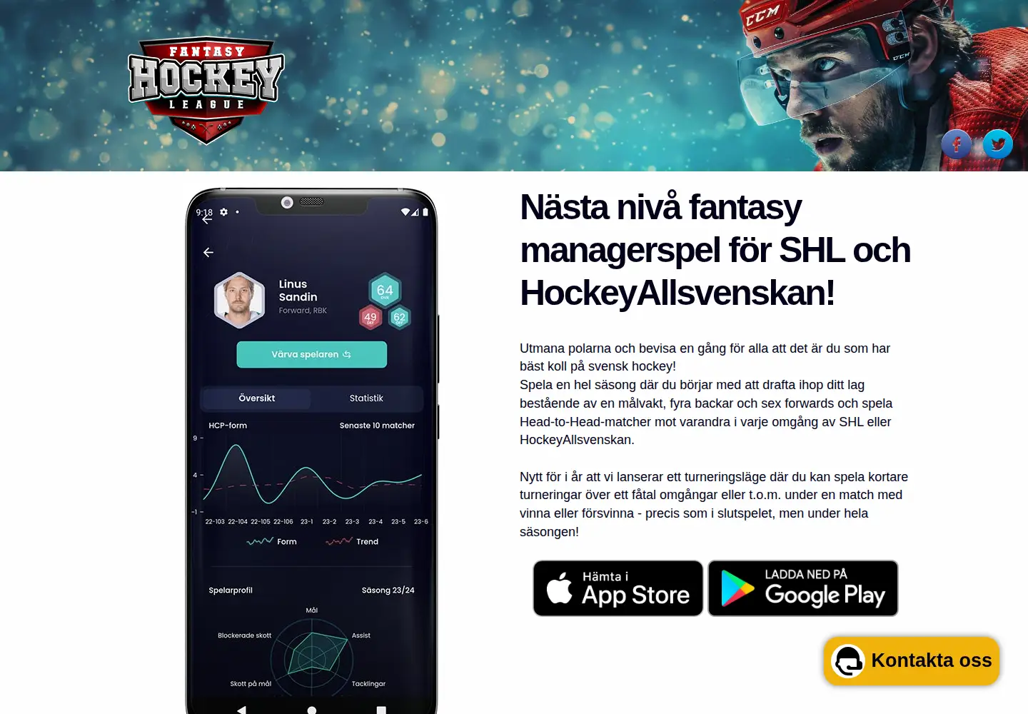 Captured homepage of fantasyhockeyleague.net in the current scan