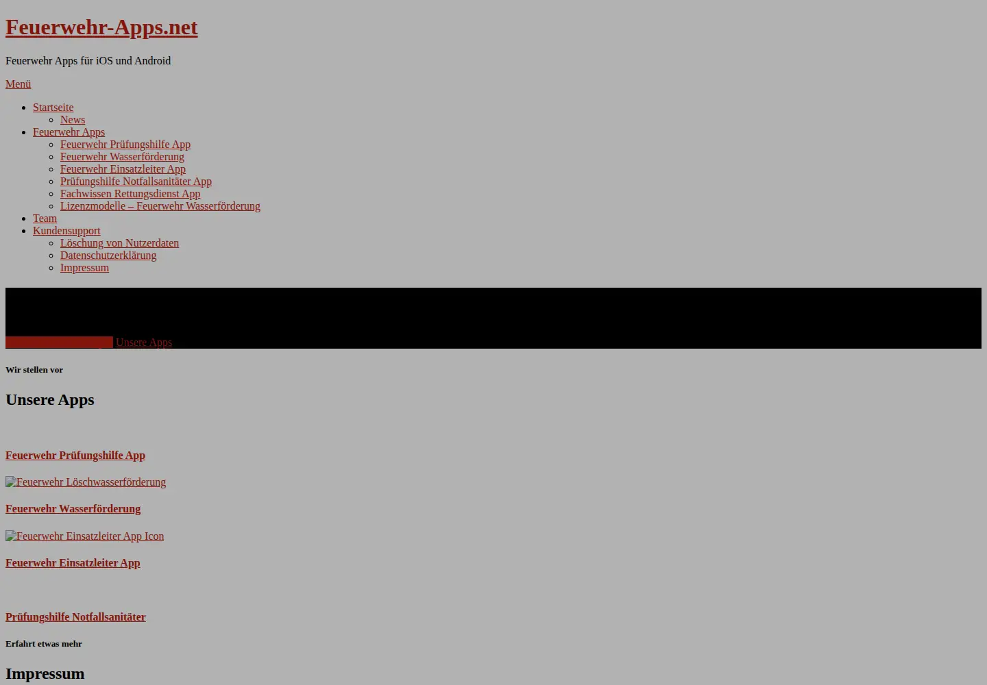 Screenshot of feuerwehr-apps.net