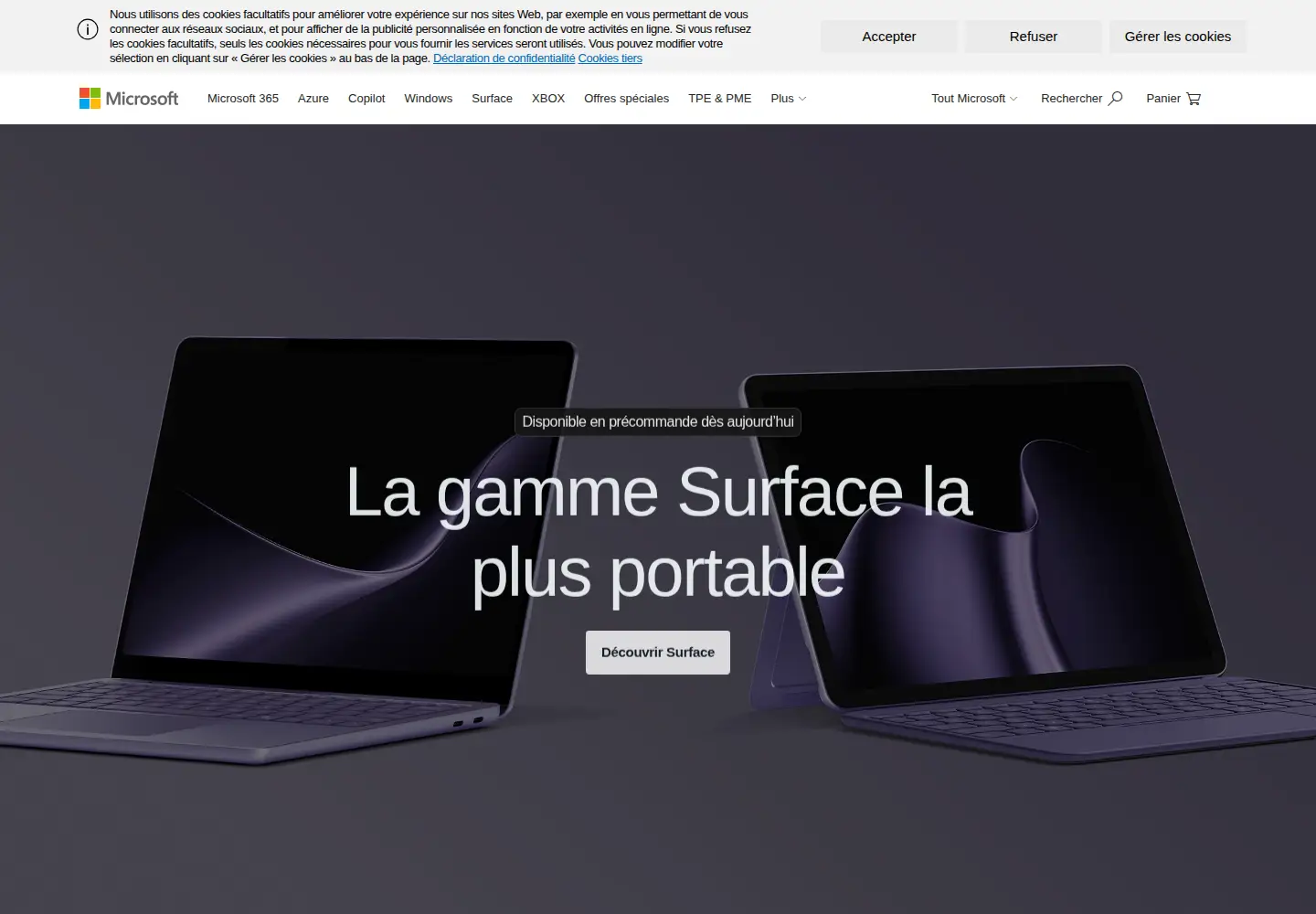 Screenshot of microsoft.com