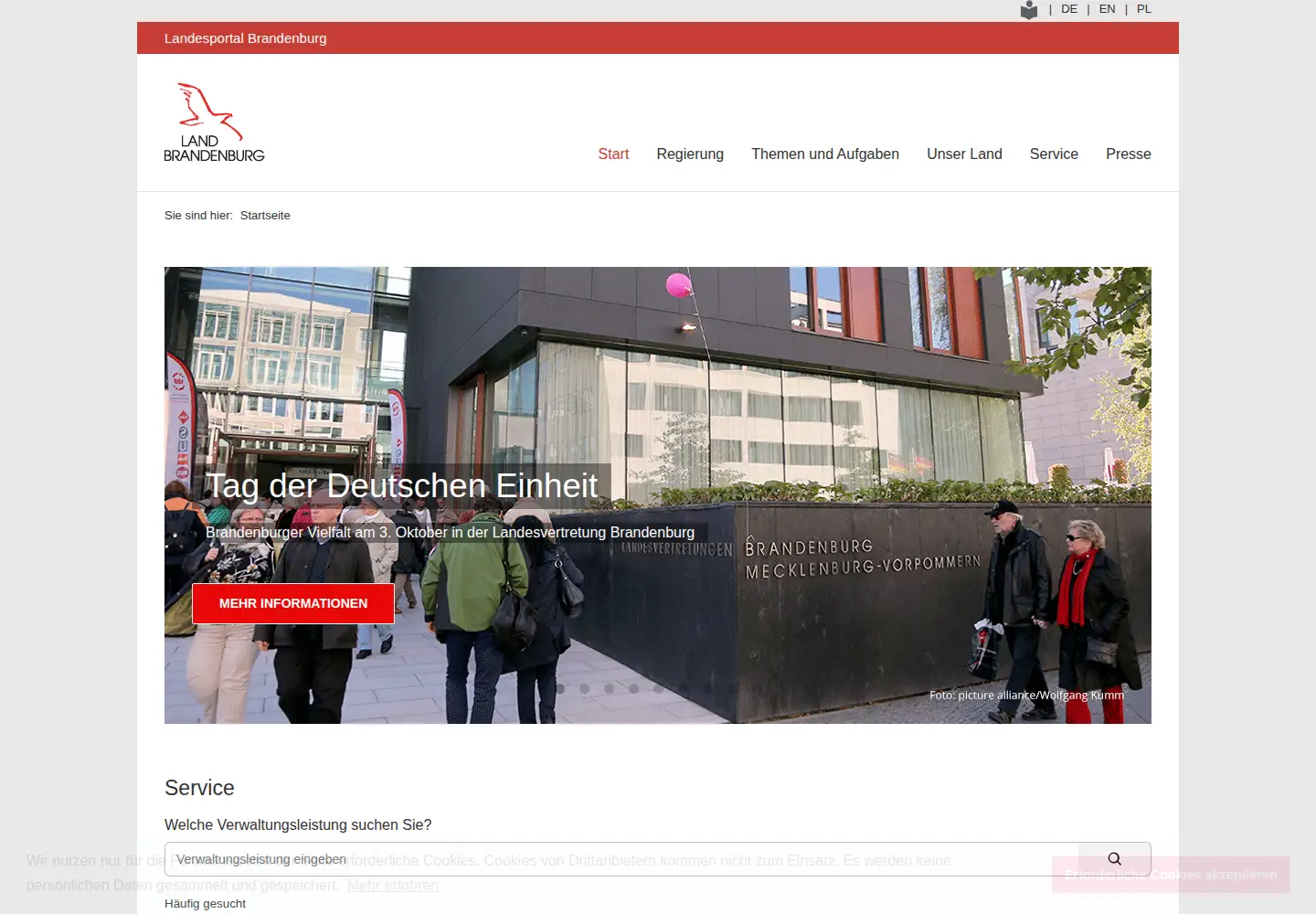 Screenshot of brandenburg.de