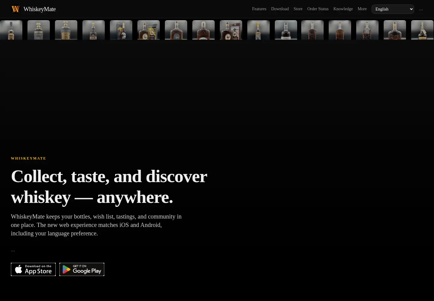 Screenshot of whiskeymate.net