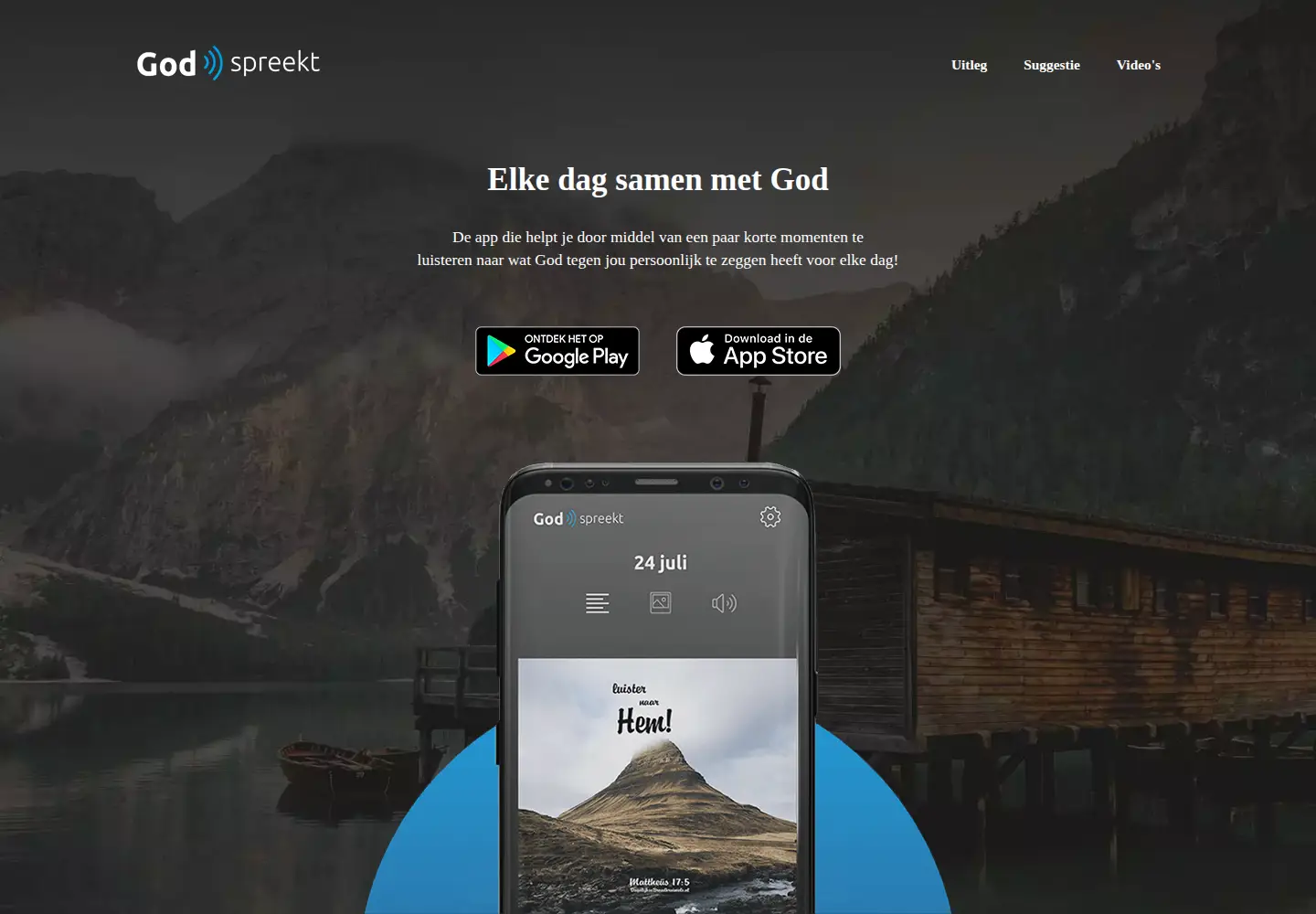 Captured homepage of godspreekt.nl in the current scan