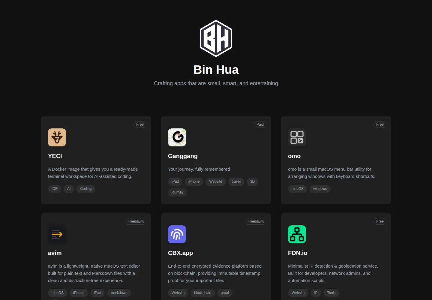 Captured homepage of binhua.org in the current scan