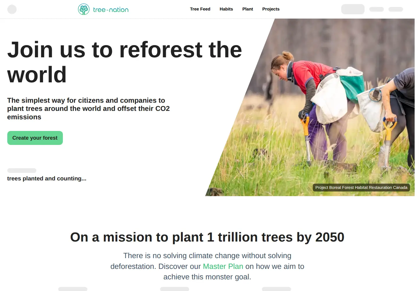 Screenshot of tree-nation.com