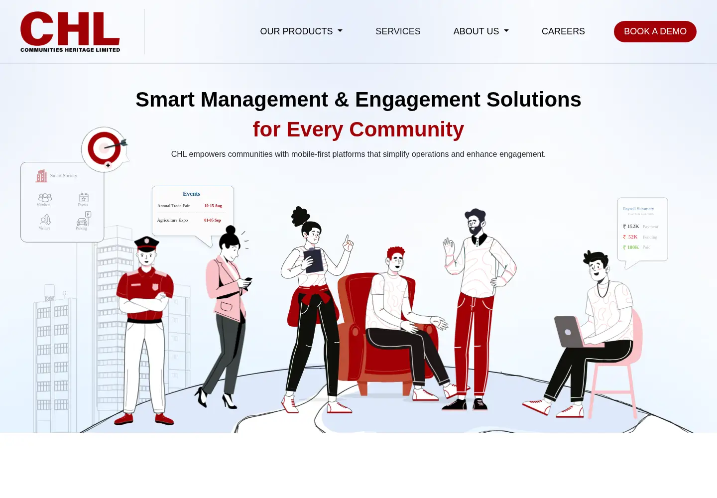 Captured homepage of chplgroup.org in the current scan