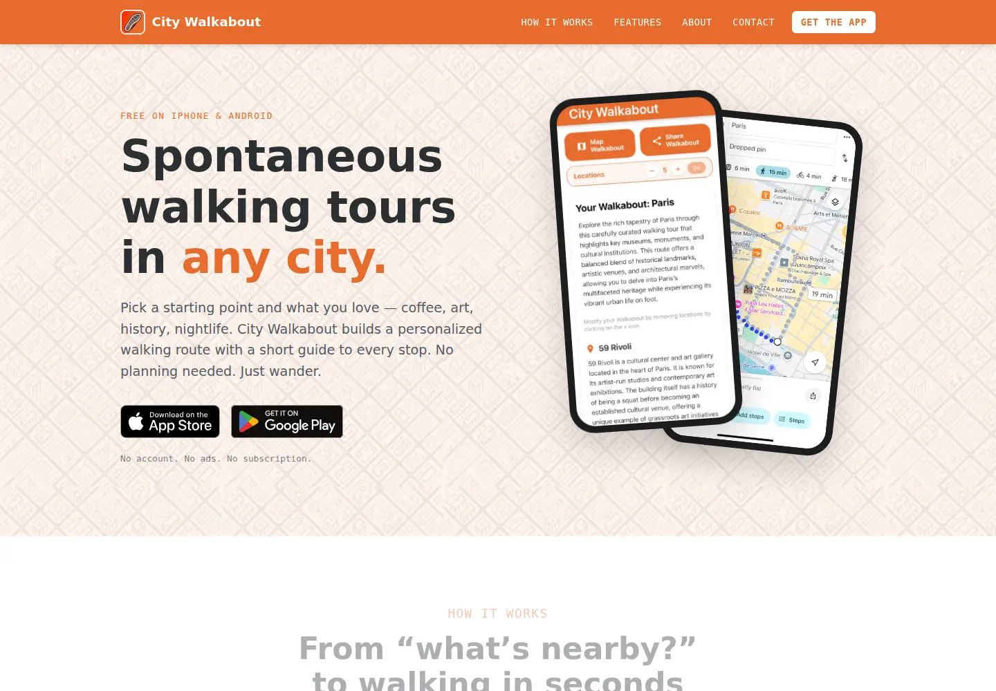 Screenshot of citywalkabout.org