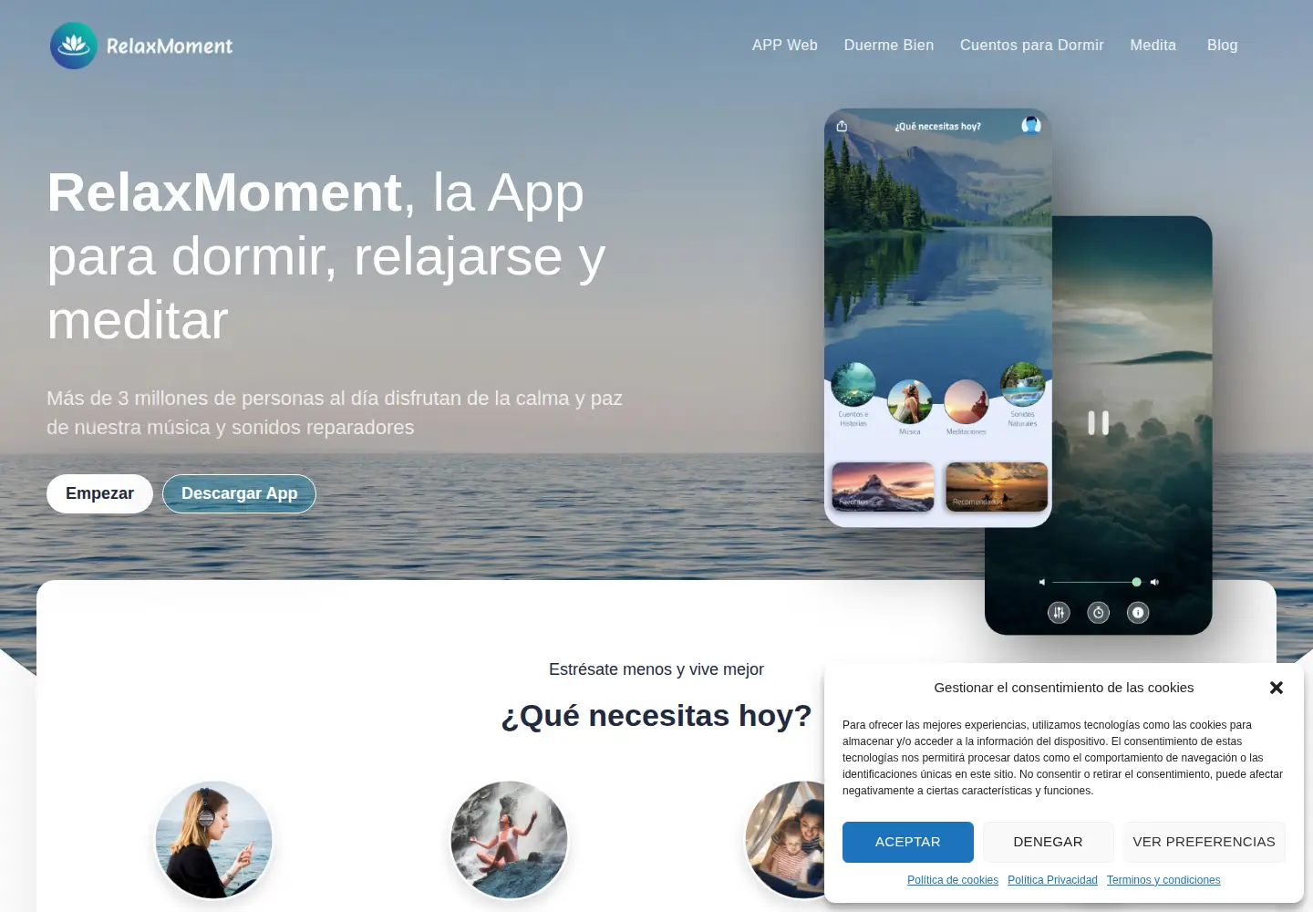 Captured homepage of relaxmoment.org in the current scan