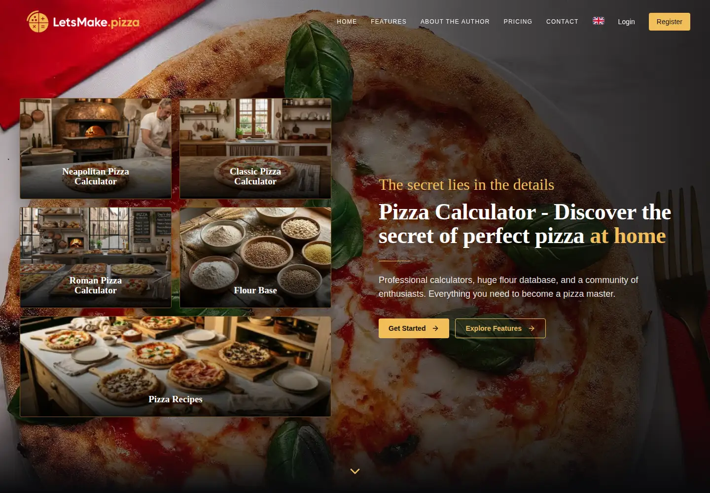 Captured homepage of letsmake.pizza in the current scan