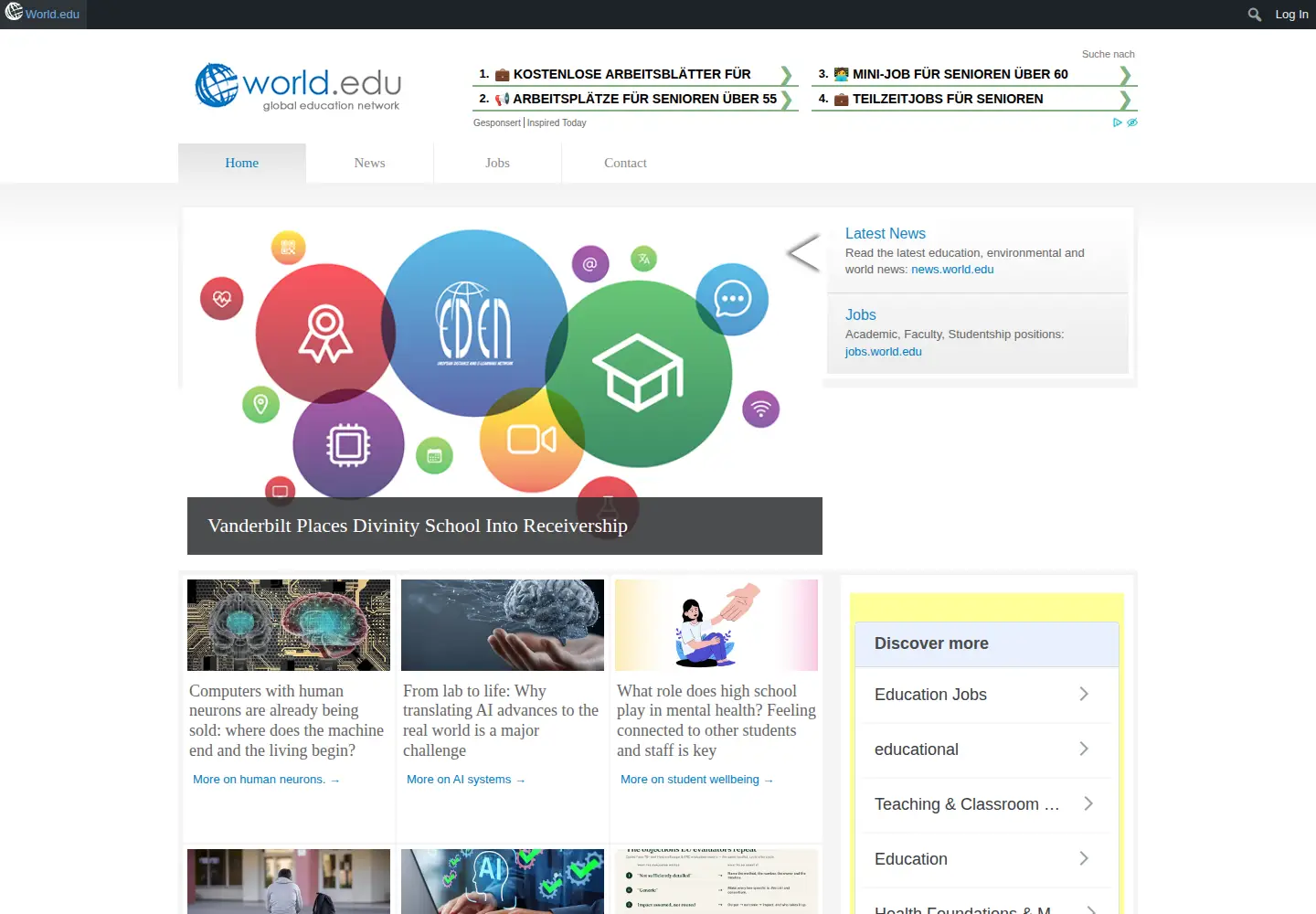 Screenshot of world.edu