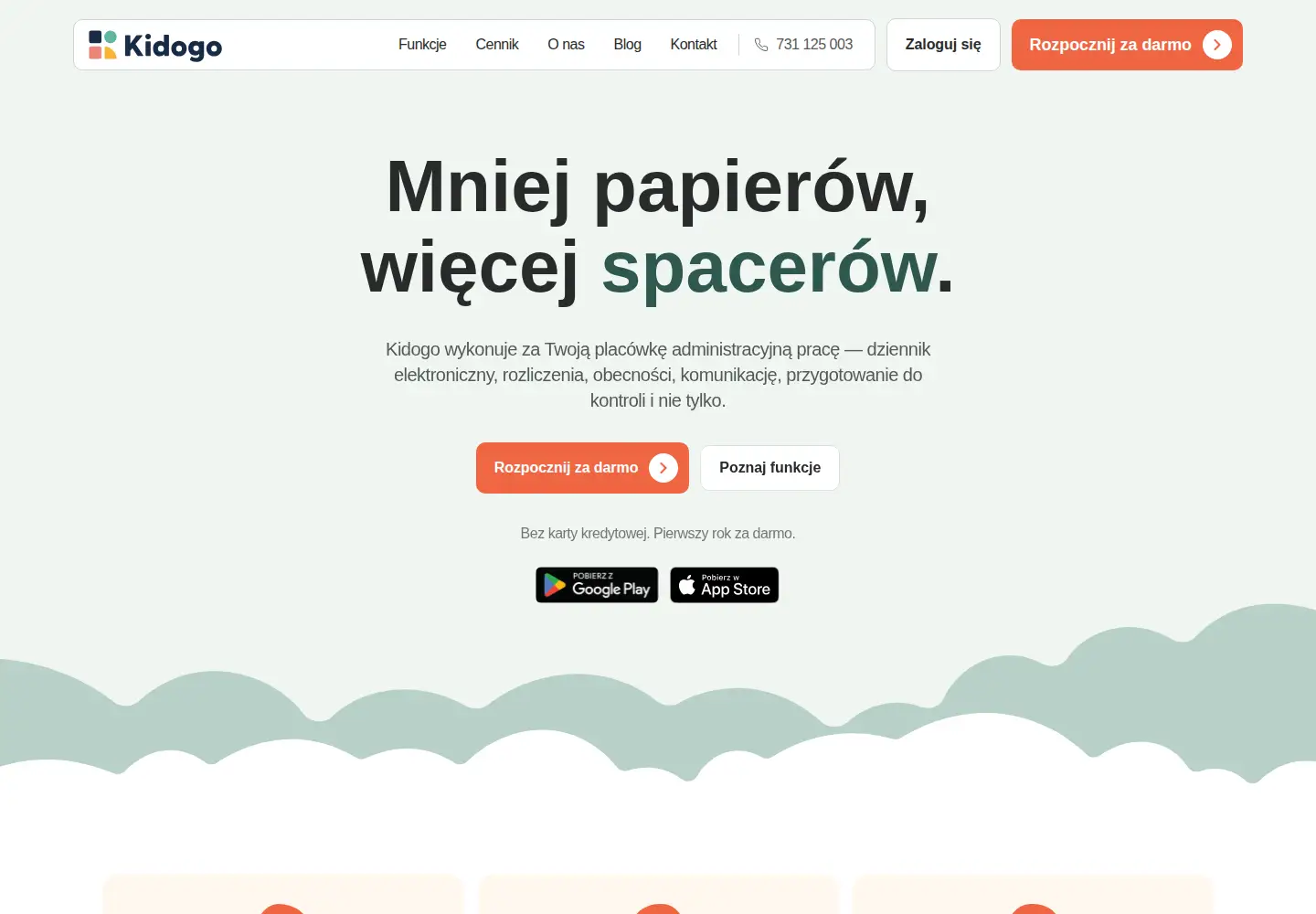 Captured homepage of kidogo.pl in the current scan