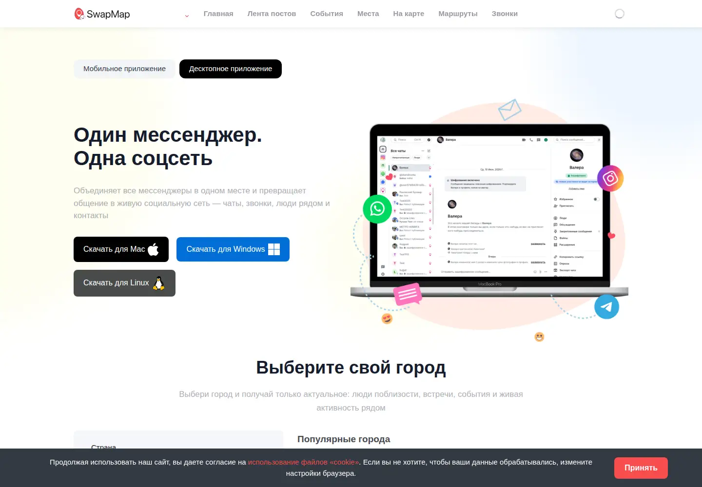 Captured homepage of swapmap.pro in the current scan