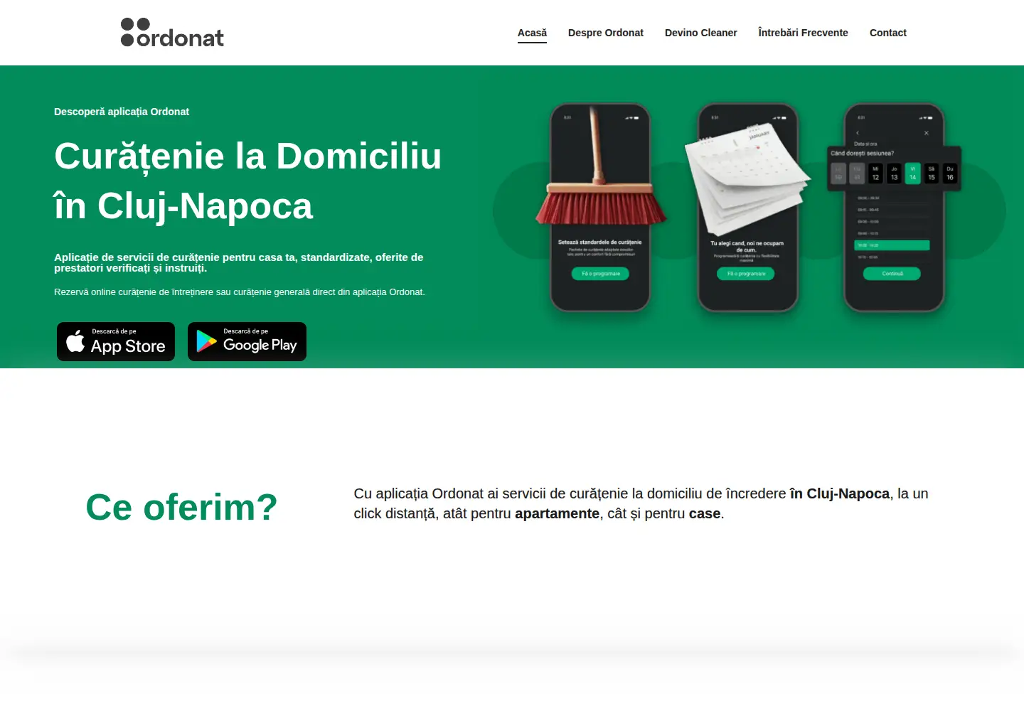 Captured homepage of ordonat.ro in the current scan