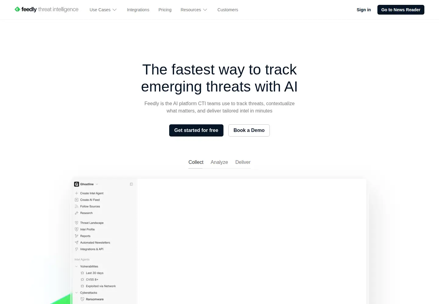 Screenshot of feedly.com