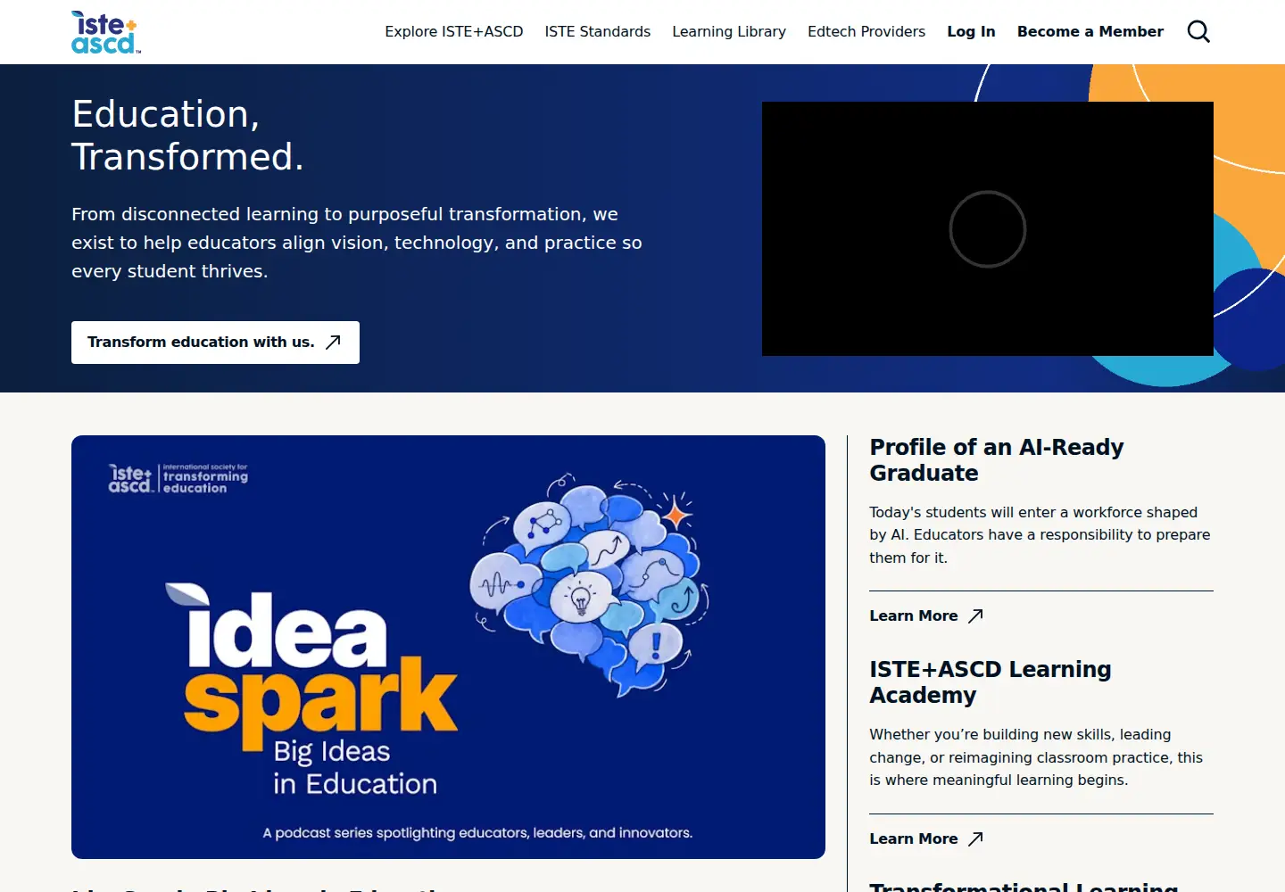 Screenshot of iste.org