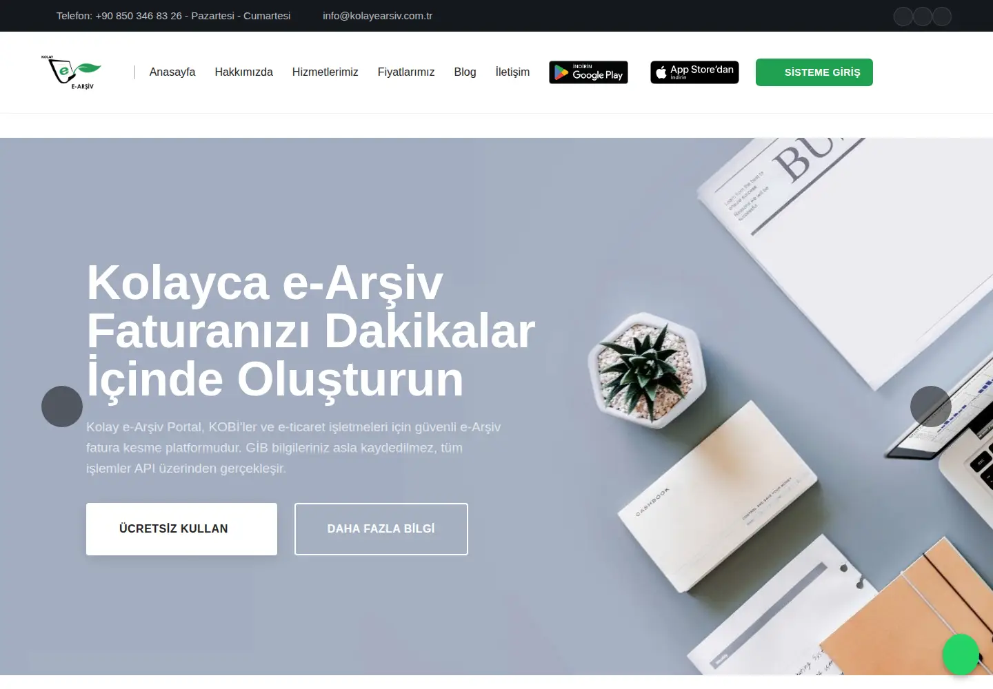 Captured homepage of kolayearsiv.com.tr in the current scan