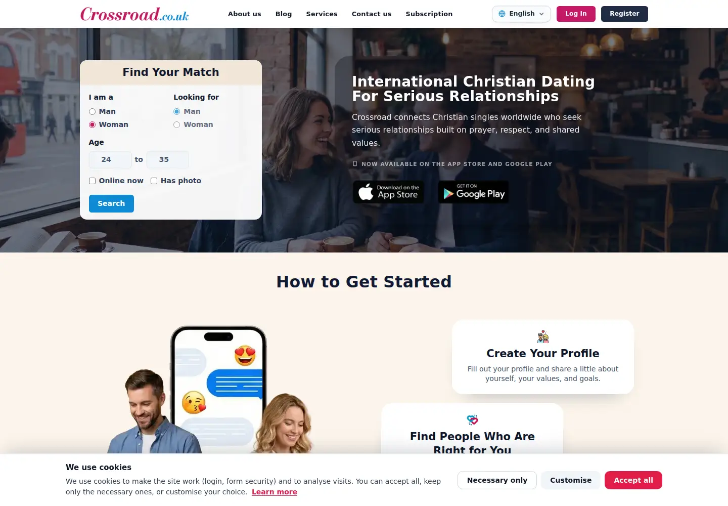 Captured homepage of crossroad.co.uk in the current scan