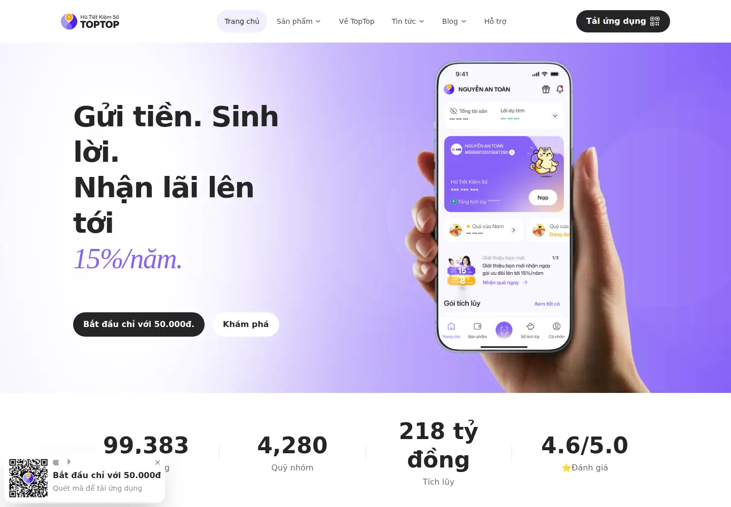 Screenshot of toptop.vn