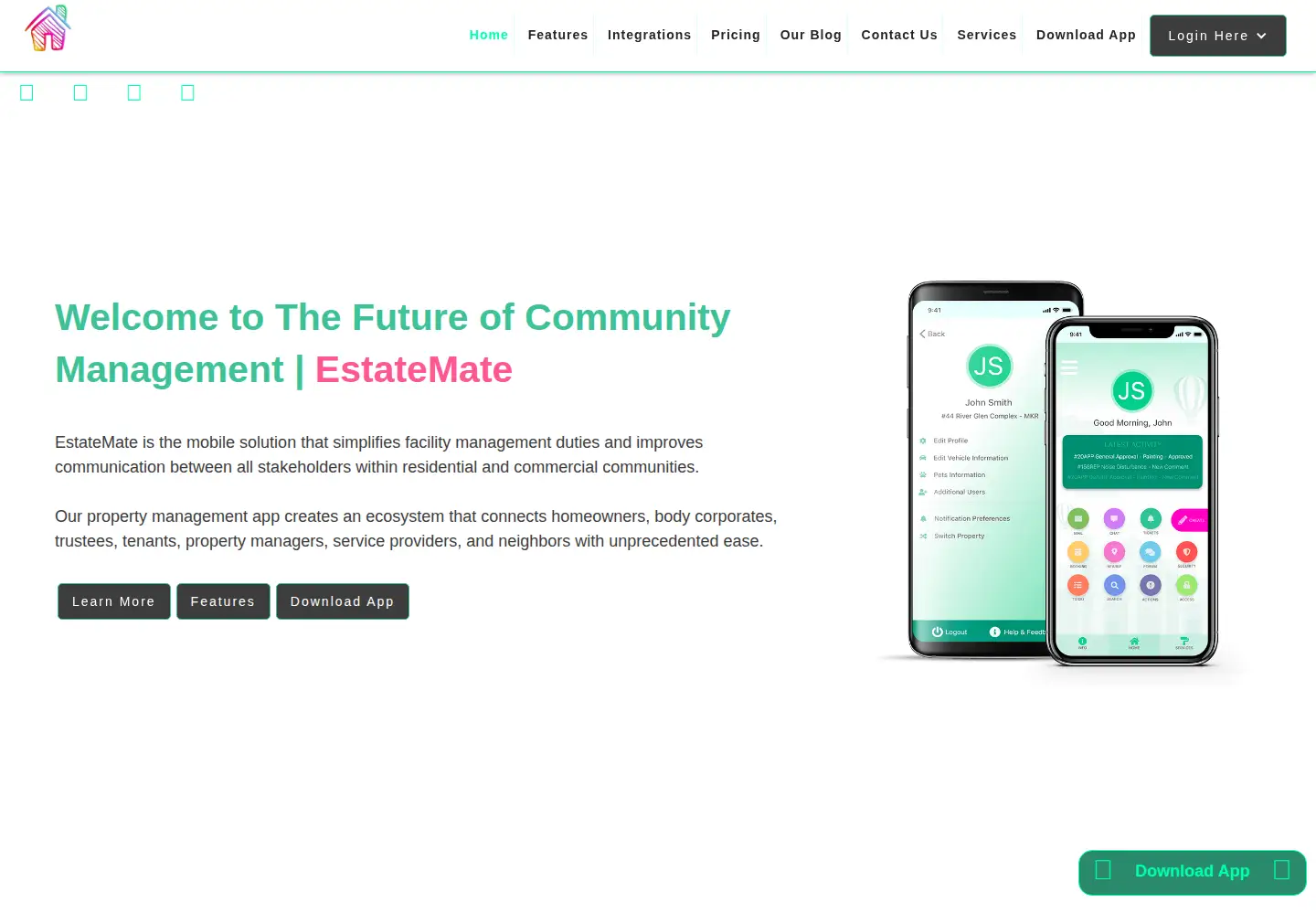 Screenshot of estatemate.co.za