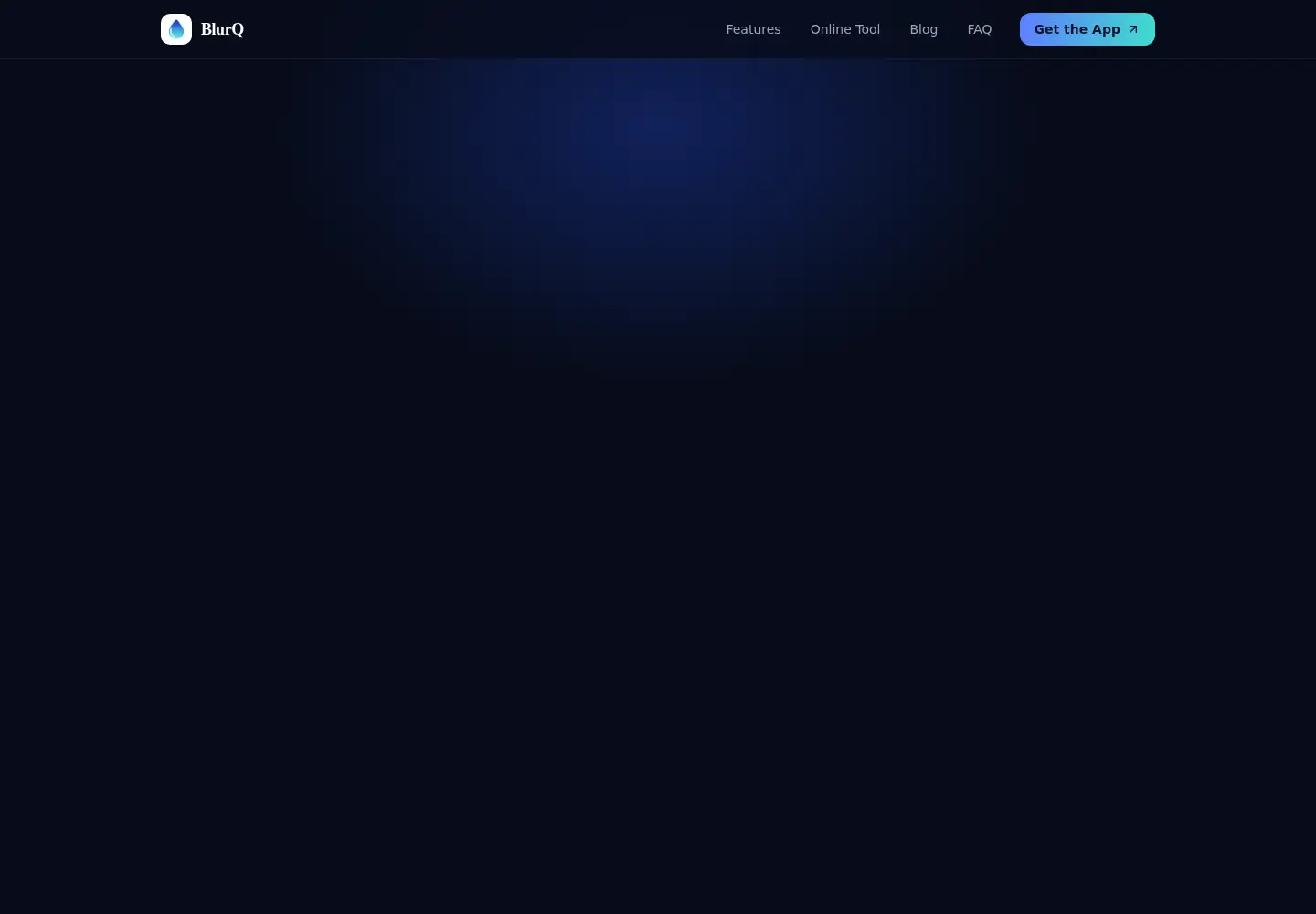 Captured homepage of blurq.app in the current scan