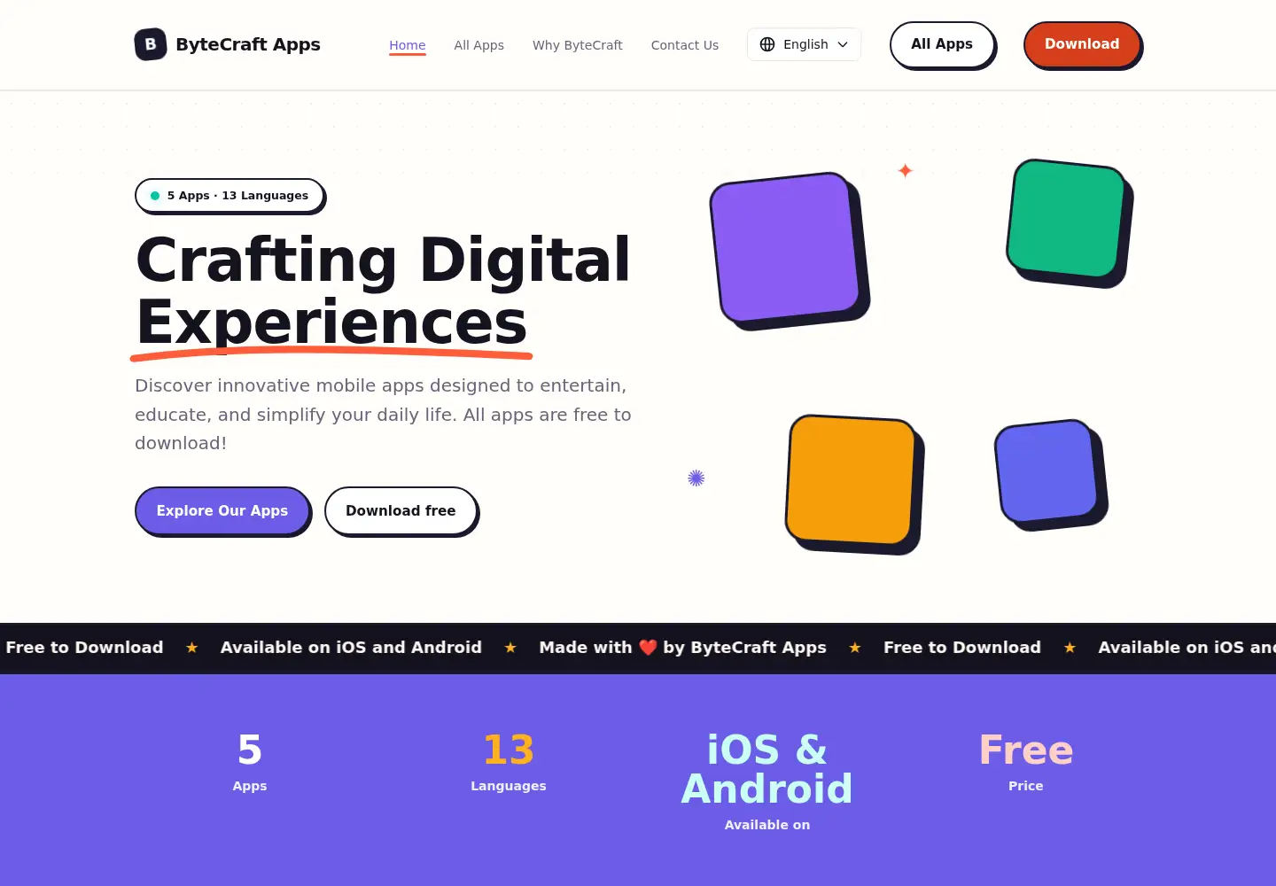 Screenshot of bytecraft.app