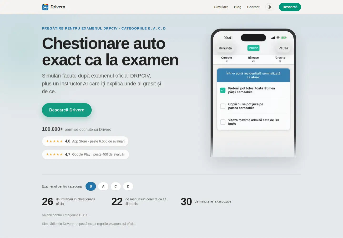 Screenshot of drivero.app