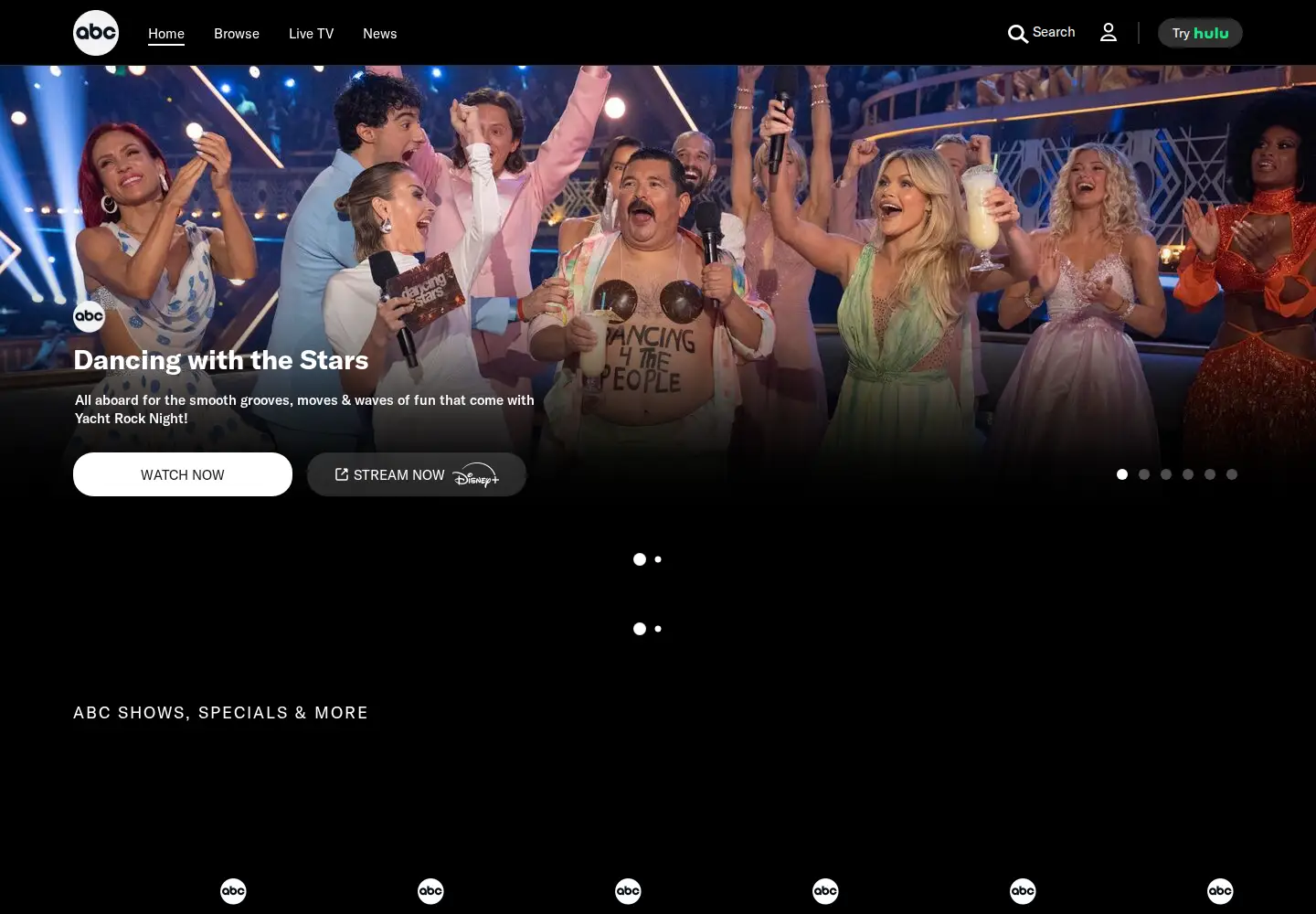 Screenshot of abc.com