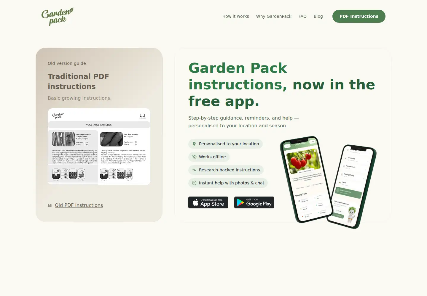 Captured homepage of gardenpack.app in the current scan