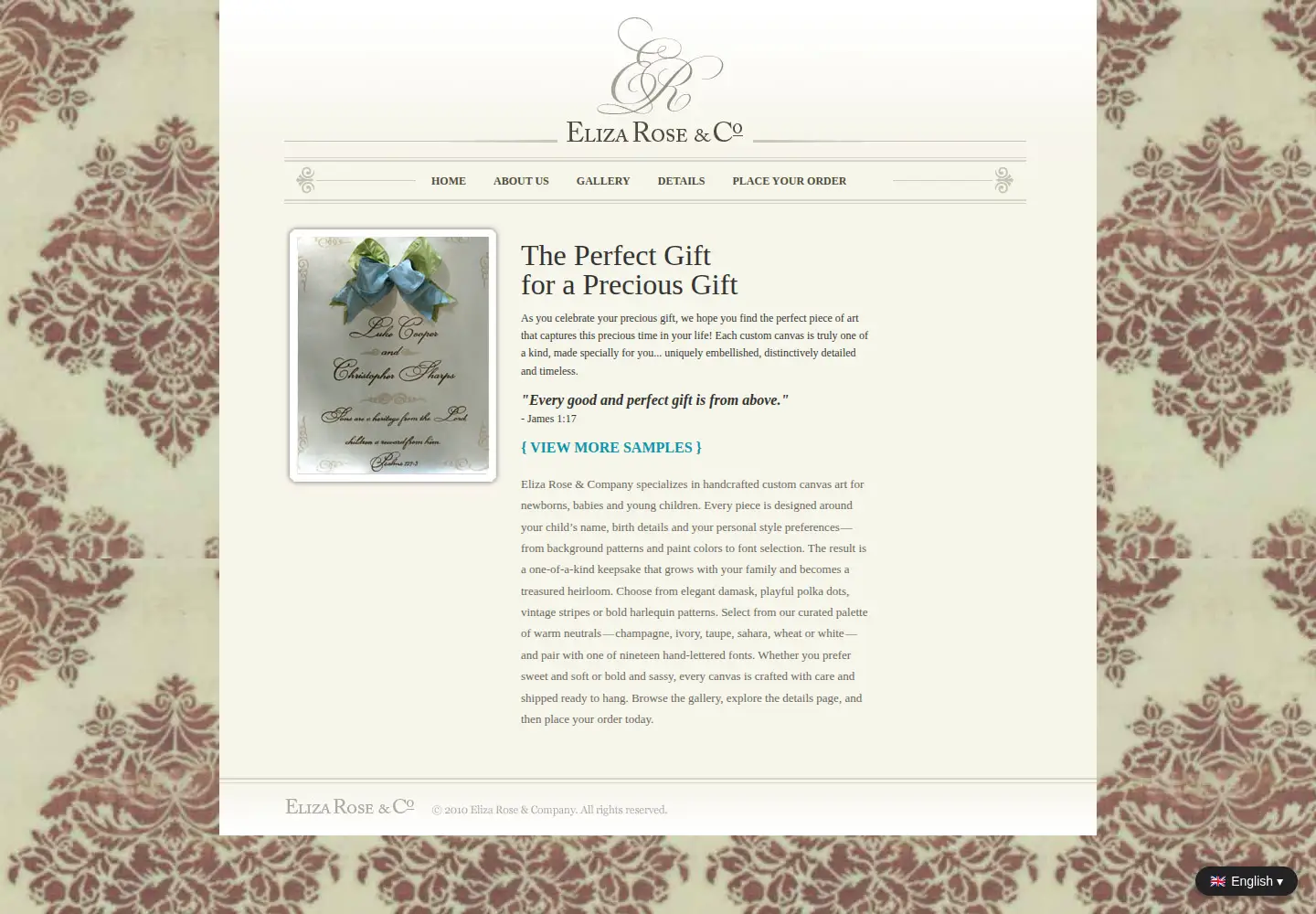 Screenshot of elizaroseandcompany.com