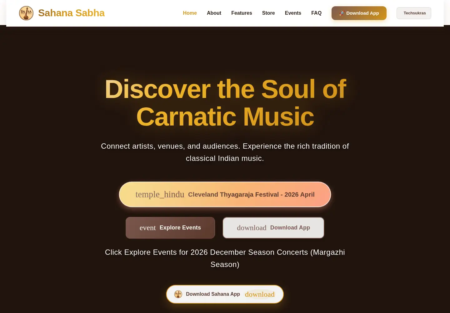 Screenshot of sahana.app