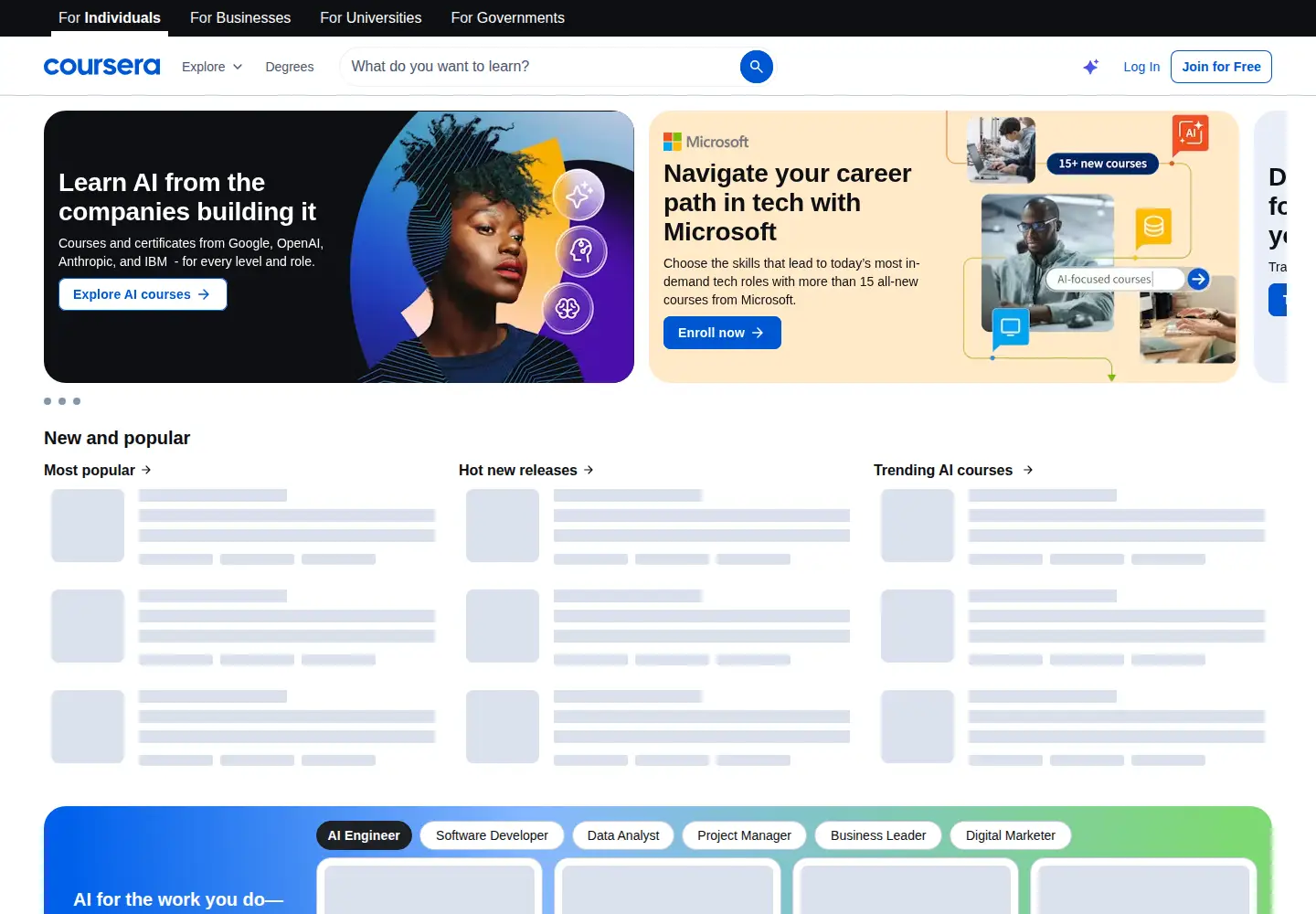 Screenshot of coursera.org