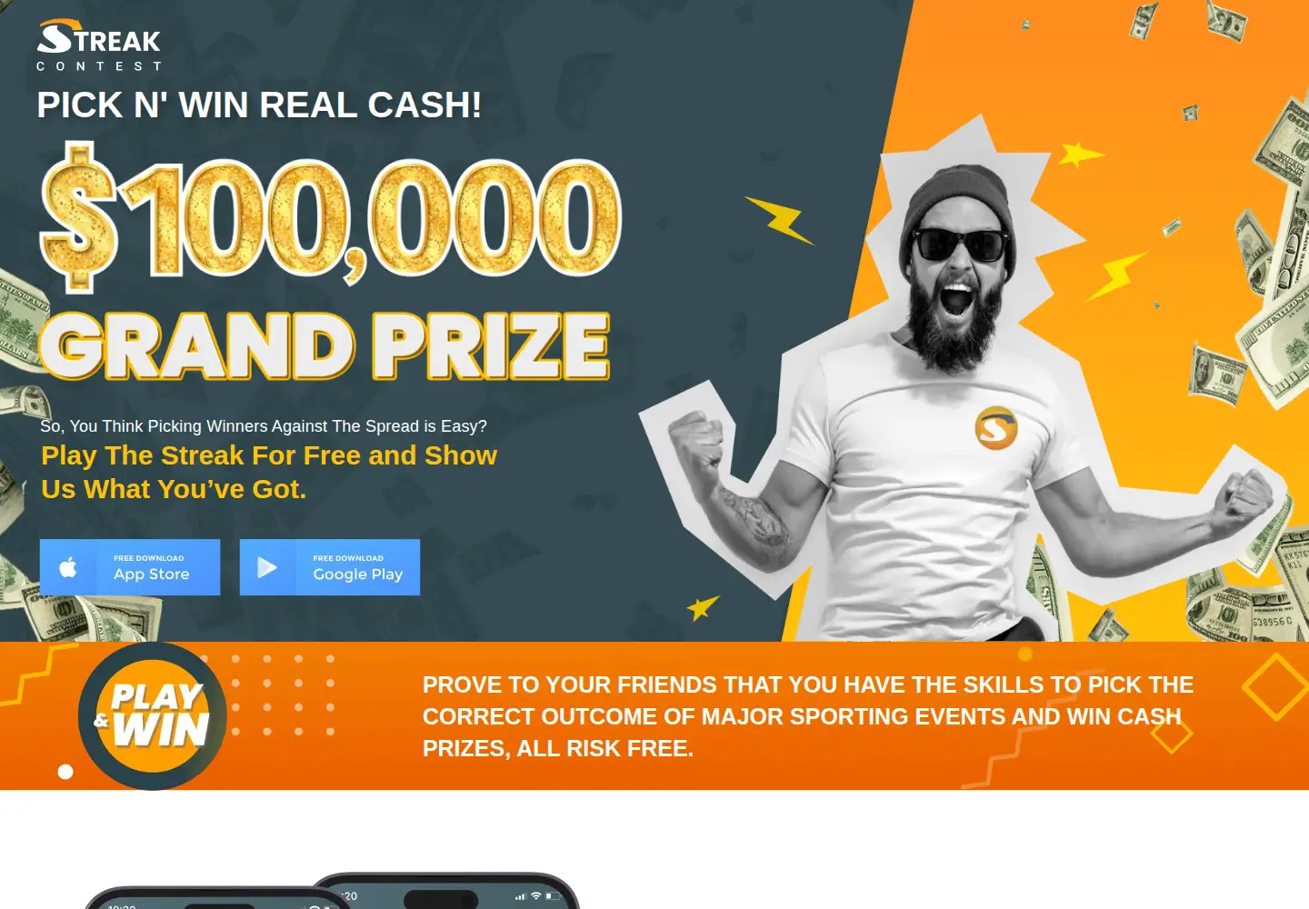 Captured homepage of streakcontest.app in the current scan