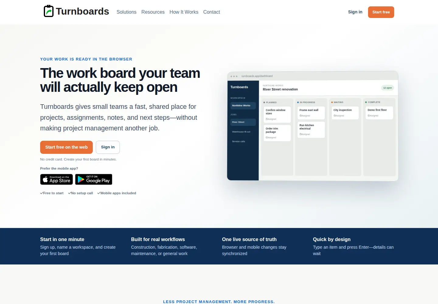 Screenshot of turnboards.app