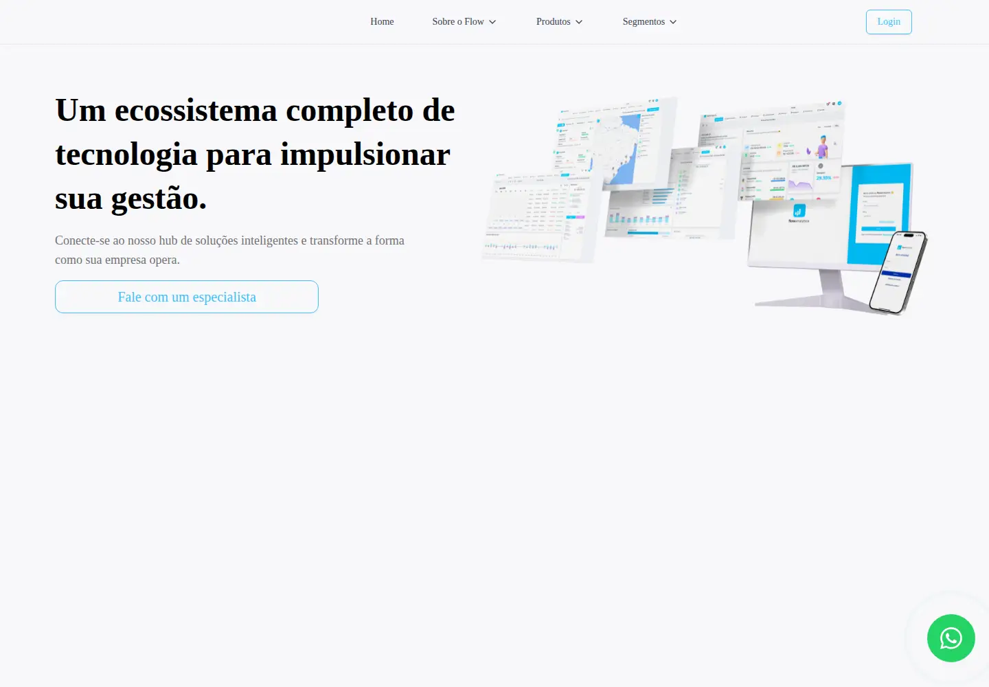 Captured homepage of flowanalytics.com.br in the current scan