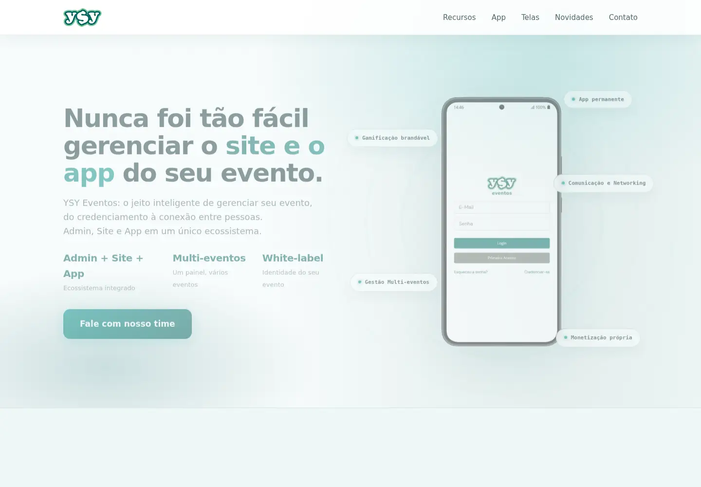 Screenshot of ysyeventos.com.br