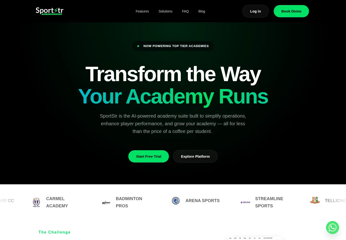 Screenshot of sportstr.co