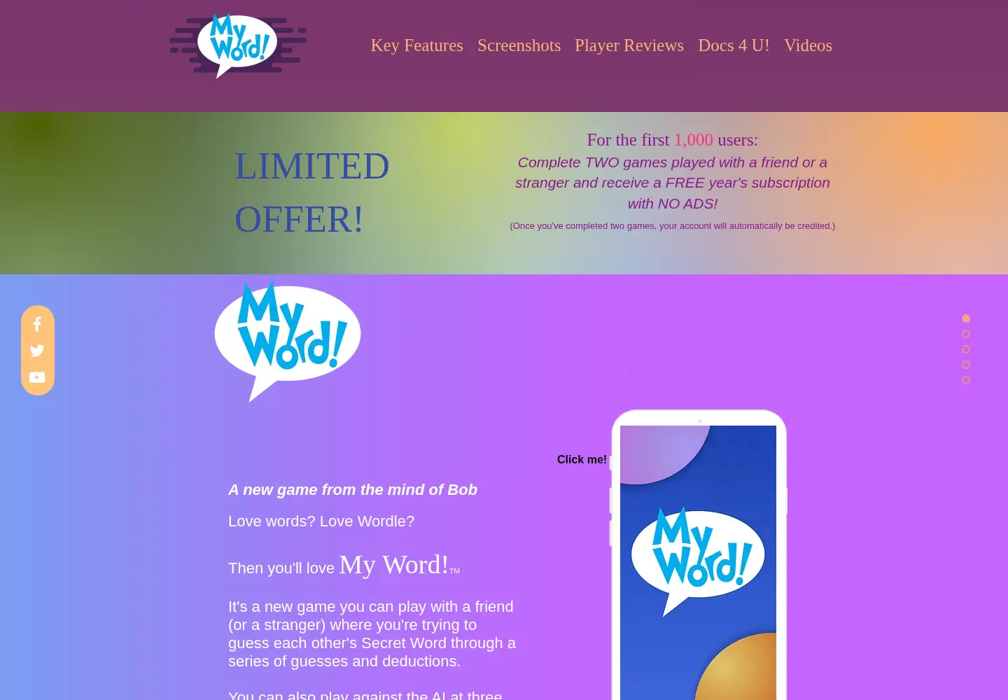 Screenshot of bobsmyword.com