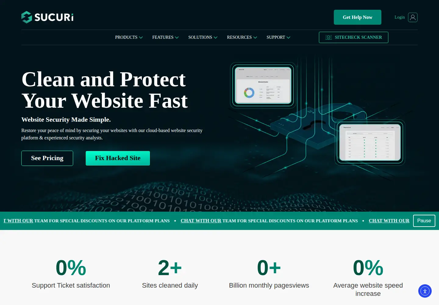 Screenshot of sucuri.net