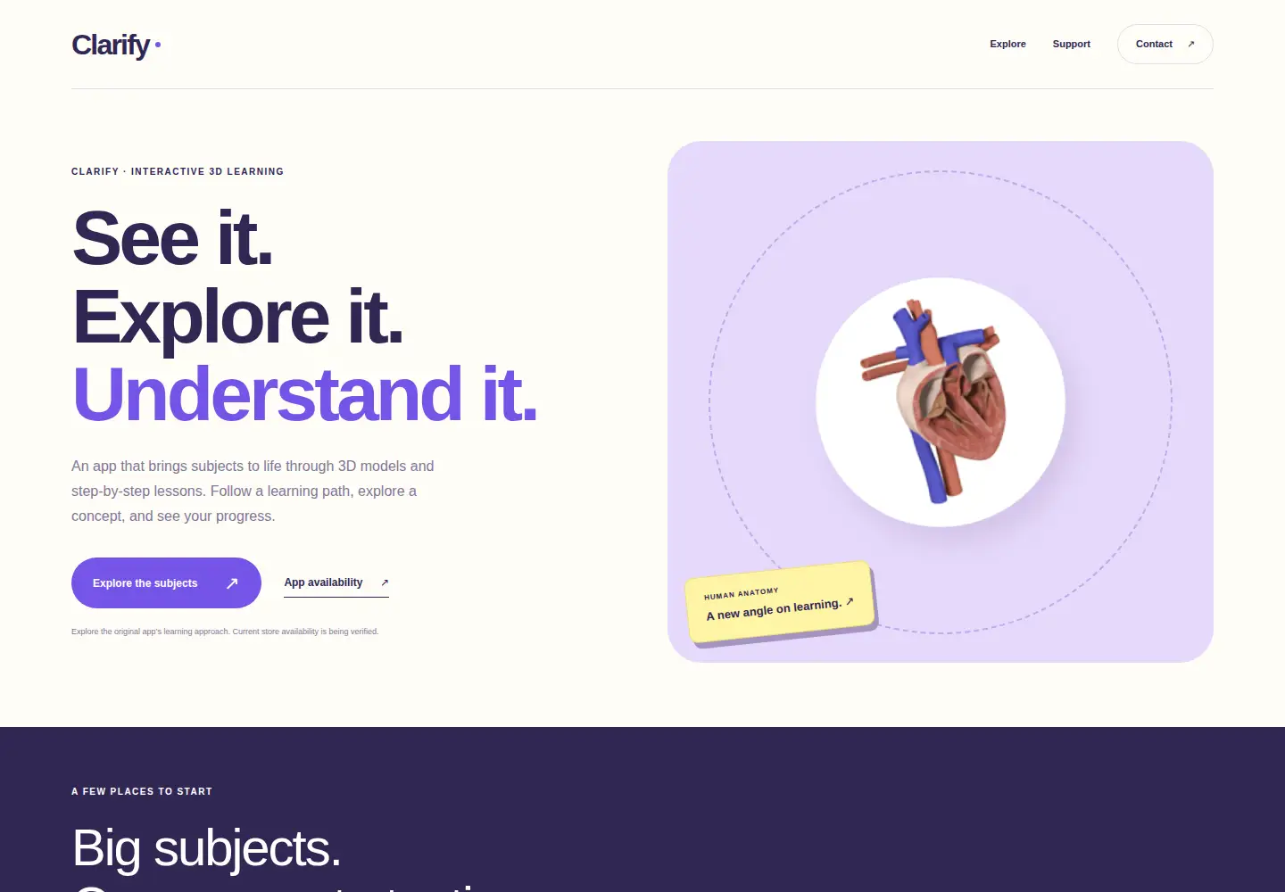Screenshot of clarifylearning.com