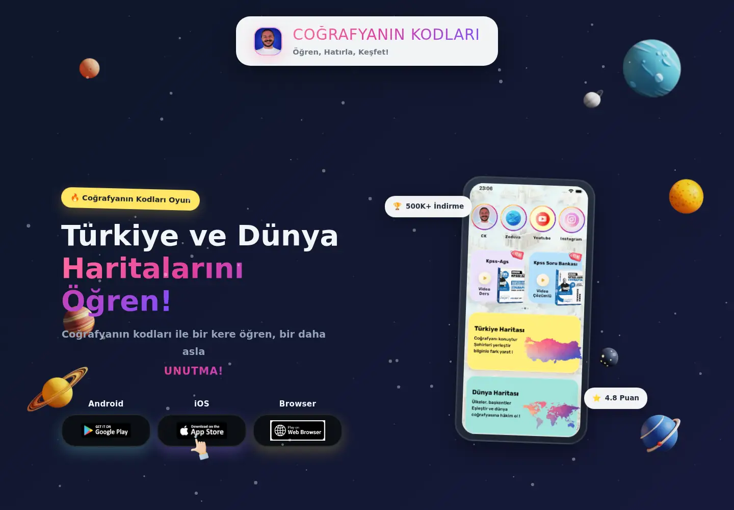 Screenshot of cografyaninkodlarioyun.com