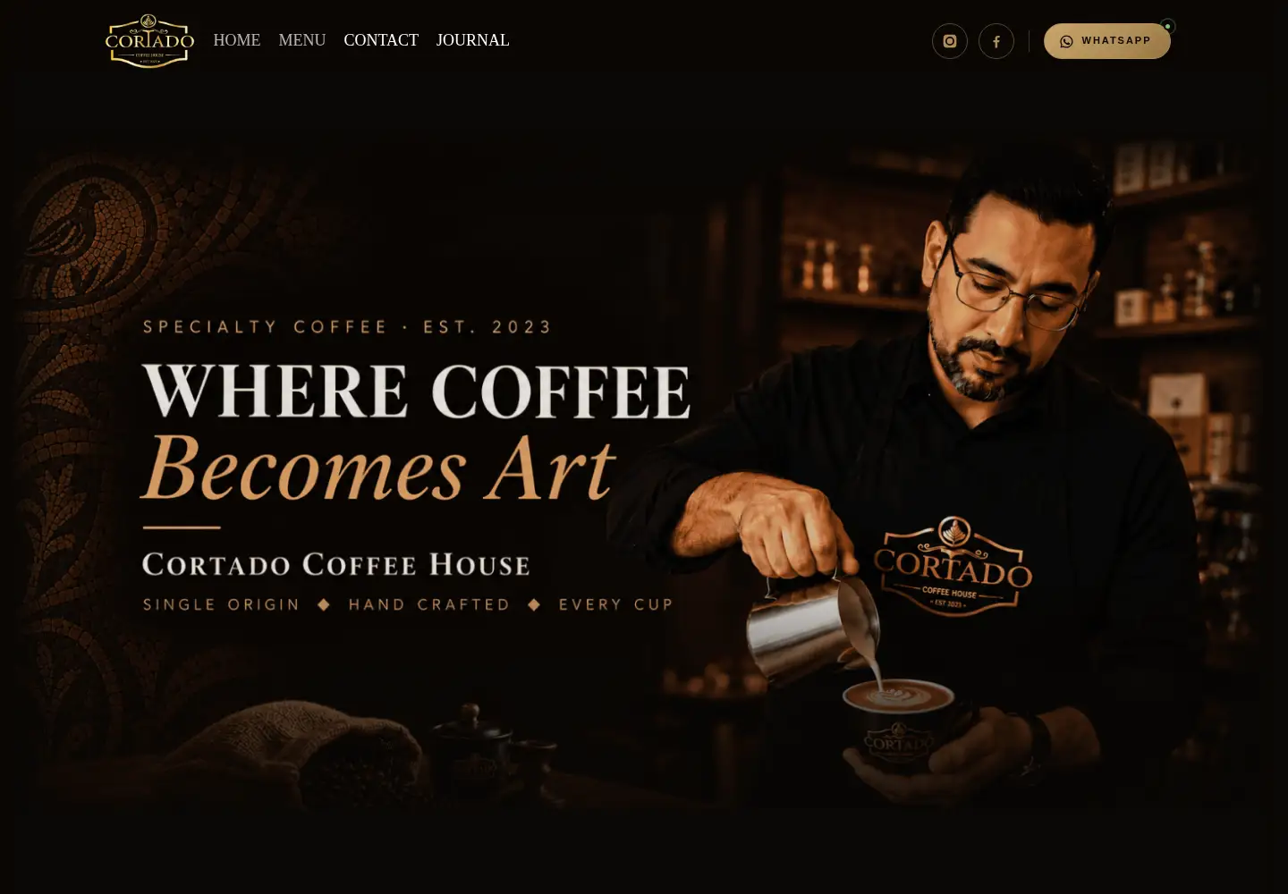 Screenshot of cortado-coffee.com
