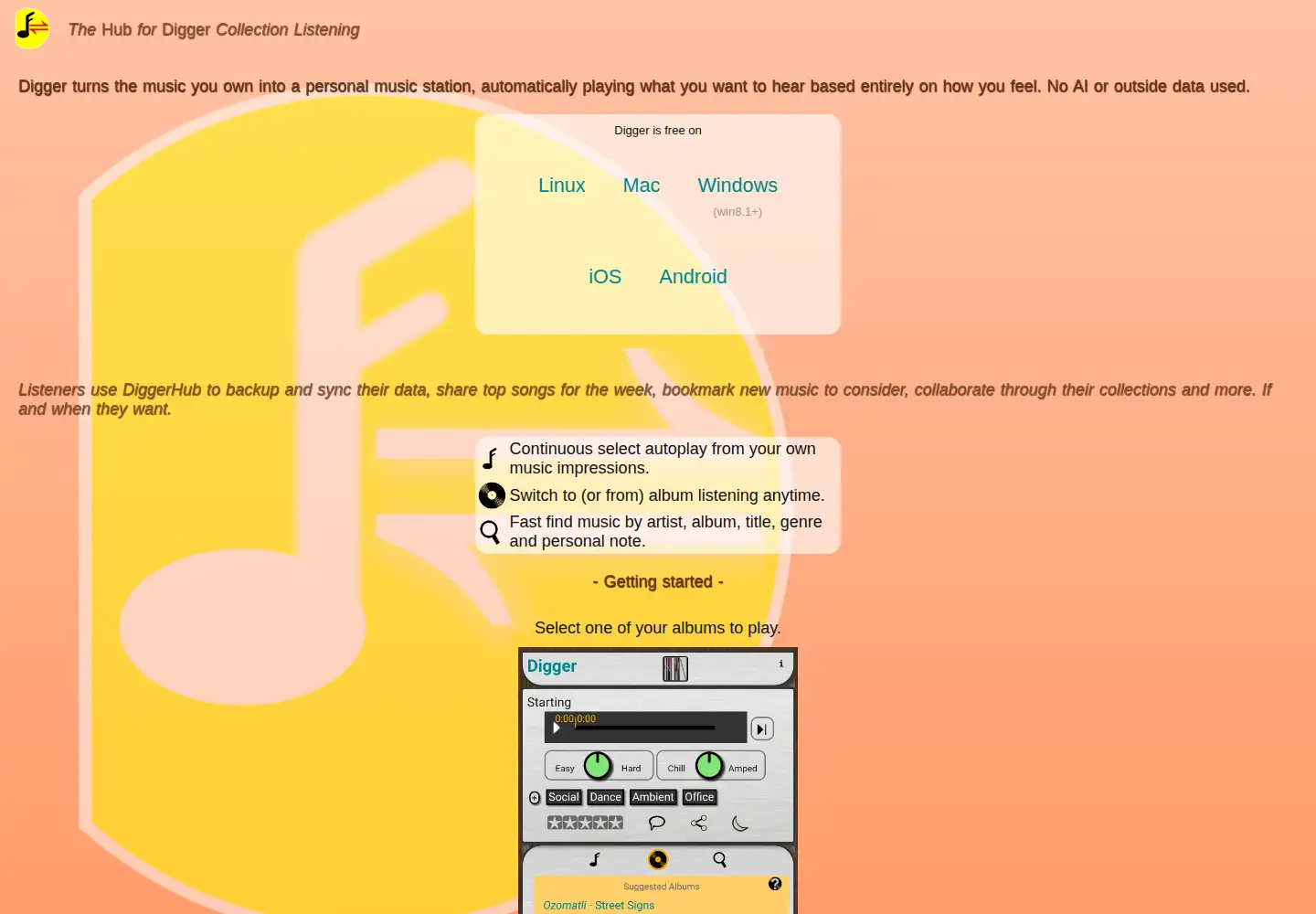 Screenshot of diggerhub.com