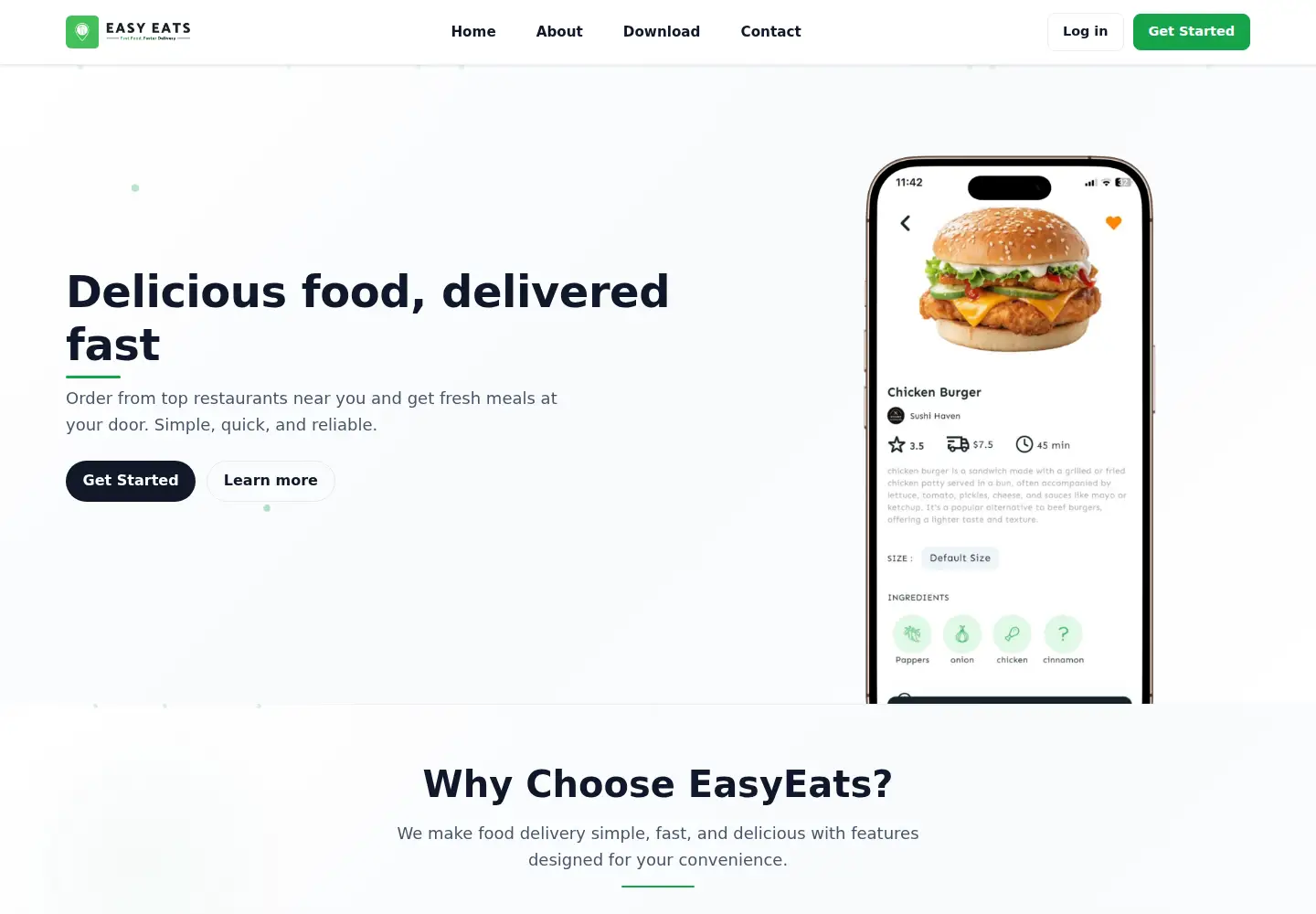 Screenshot of easyeatslb.com